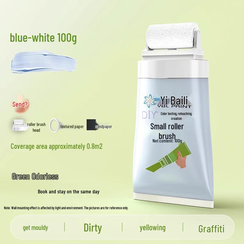 Wall Repair and Paint Kit: Cover Graffiti, Stains; Renovate and Color Change with Roller Brush