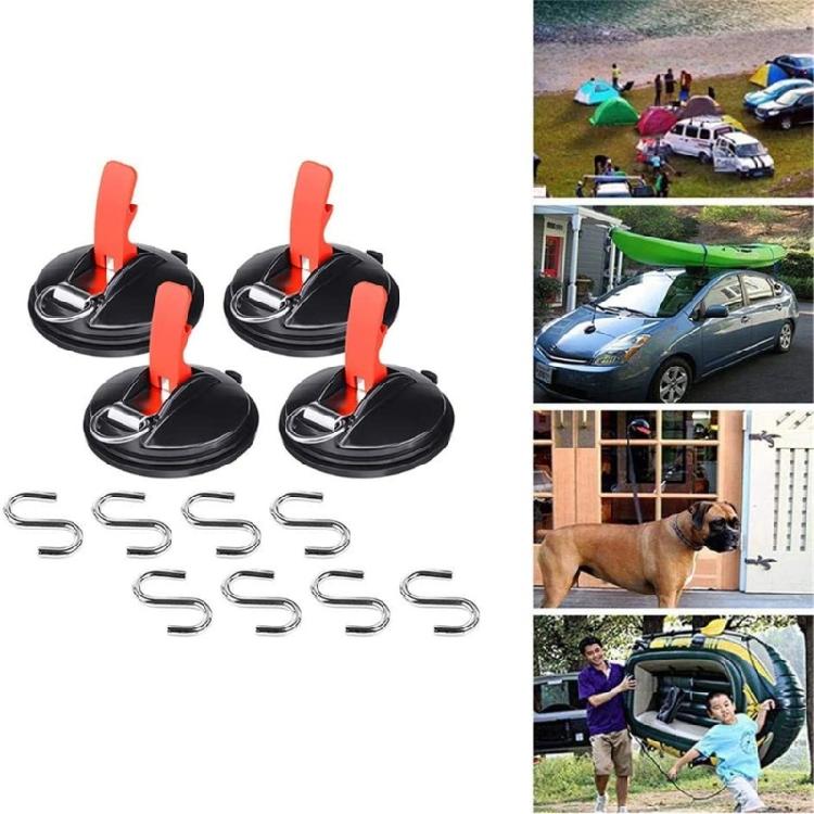 High Strength Suction Cup Utility Hooks for Camping Attachments Home Use Additional Space Holds Firmly on Glass Surfaces