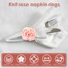 12Pcs Cloth Simulation Rose Style Napkin Rings Versatile Bright Color Napkin Holders Rings for Wedding Banquet Birthday Party