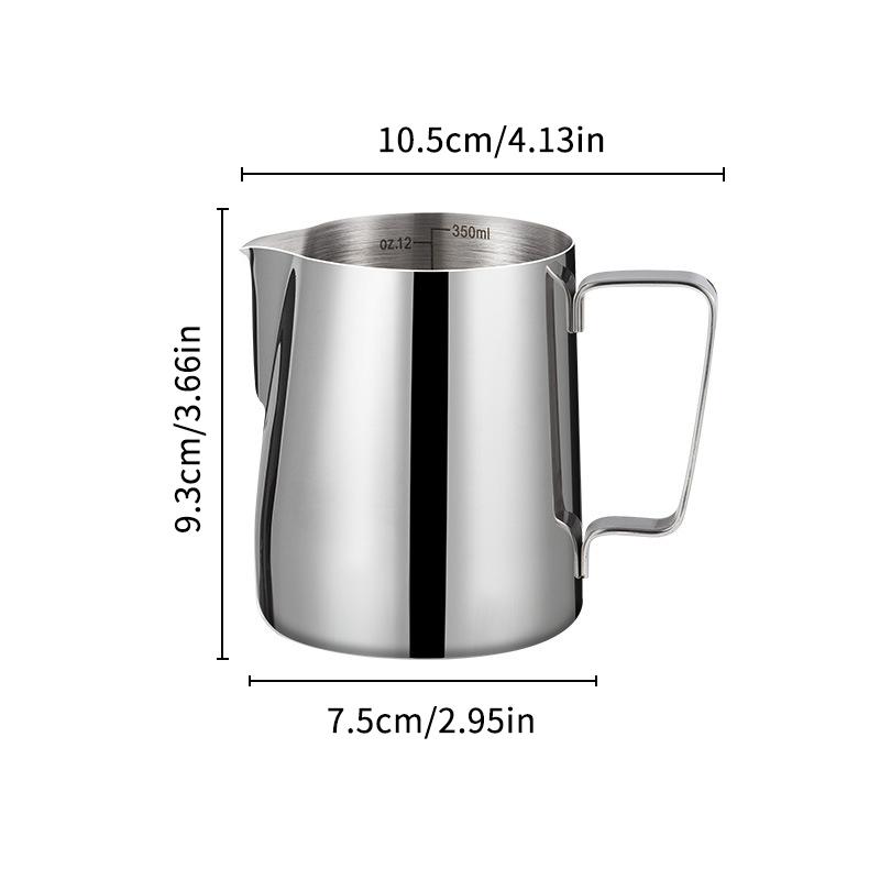 Dzbanki na mleko 150/250/350/600 ml ze skalą laserową Stal nierdzewna Retro Dzbanek do mleka Spieniacz do mleka Kubek do kawy