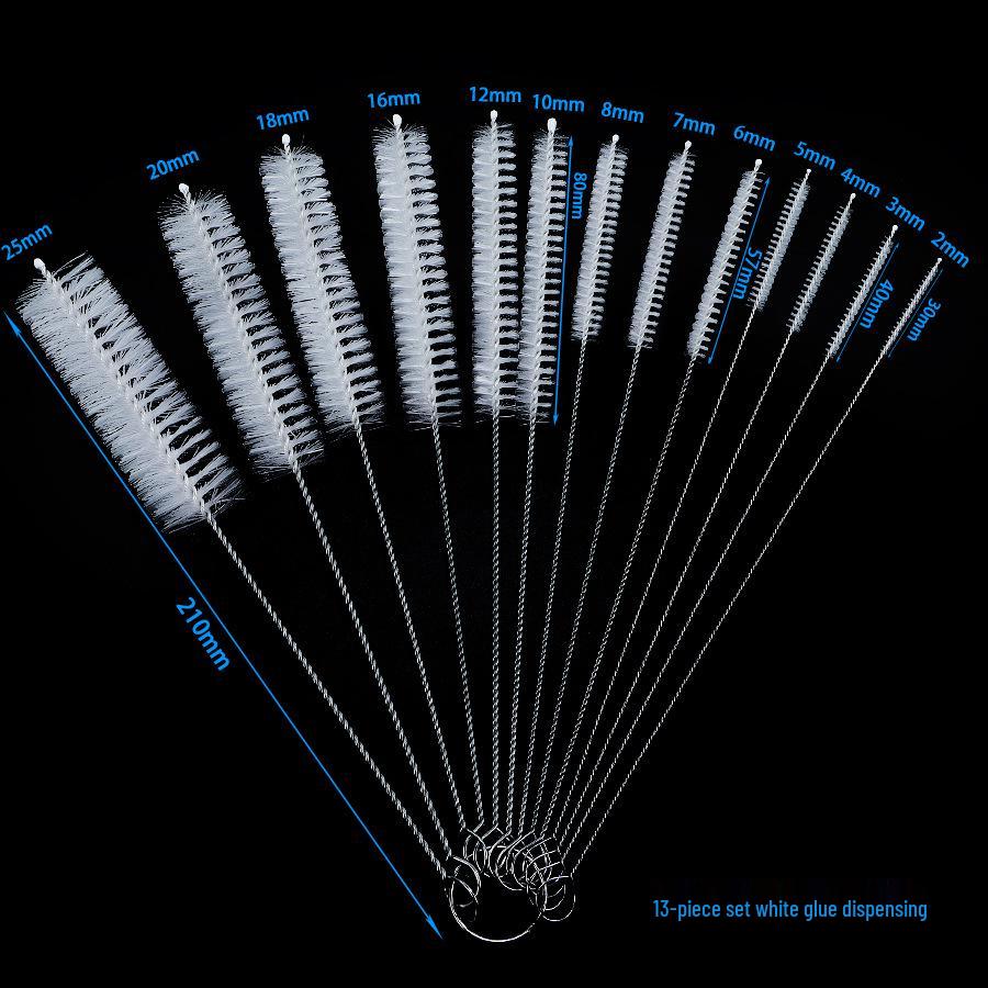 Test Tube Straw & Cup Cleaning Nylon Brush Set for Insulated Cups, Wine Glasses & Tea Cups