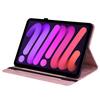 For iPad Mini (2024)/(2021) Leather Case Heart Imprint Foldable Stand Card Slot Stylus Holder Tablet Cover
