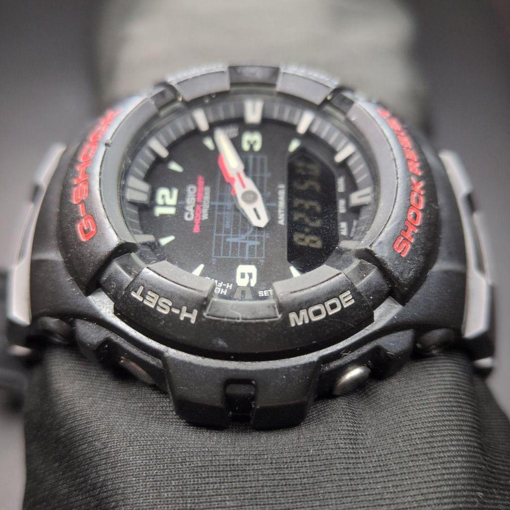 Used CASIO G-SHOCK Ana-Digi Watch G-100 51558 Working Condition