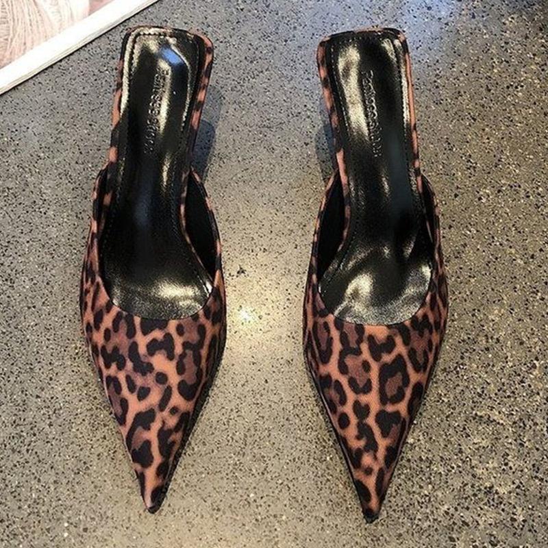 Fashion Pointed Toe Woman Mules Shoes High Heels Elegant Pumps Summer Slingback Slippers Sexy Women Sandals 2025 Cozy Women’s Chaussures