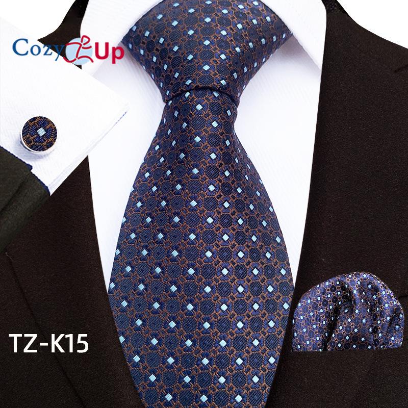 Cozy Up Three-piece Set Paisley Fashion Business Men's Tie Includes Tie Cufflinks Handkerchief