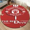 Manchester United F Round Area Rug,Carpet Rug for Living Room Bedroom Sofa Playroom Decor,Non-slip Floor Mat