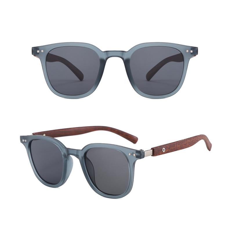 Fashion Wood Grain Leg Rice Nail Square Sunglasses For Men And Women UV Protection Sun Glasses Sunshade Eyeglasses