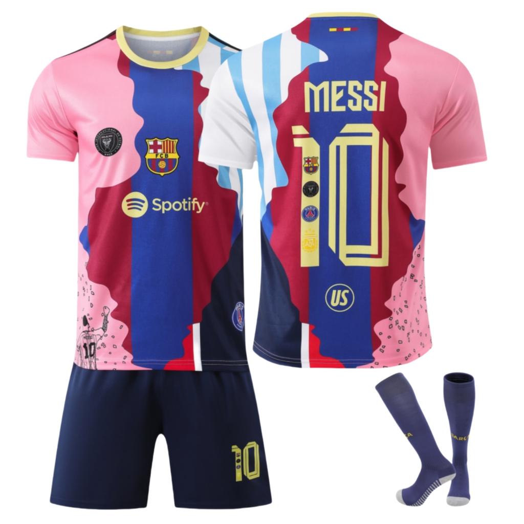 Messi Commemorative Kids Soccer Jersey 110-120cm Multicolor Breathable Quick-Dry Polyester YSHT