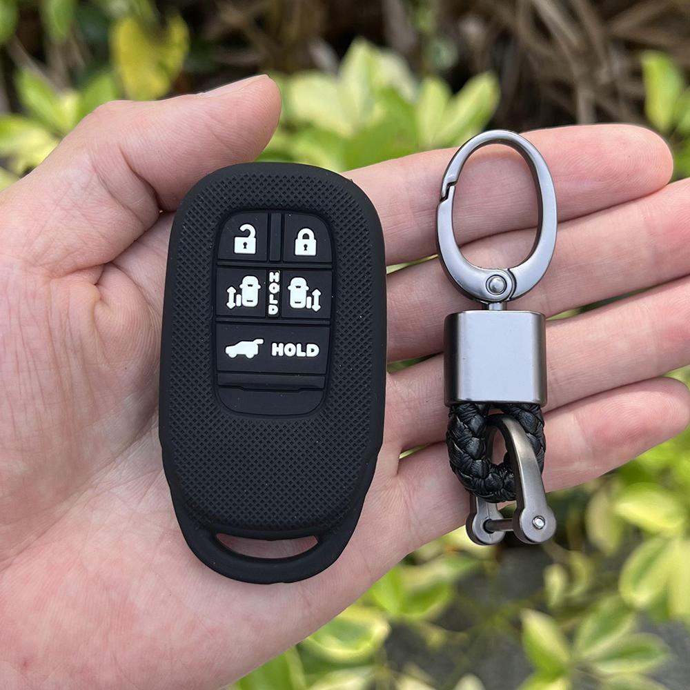 Silicone Car Key Case Accessories For Honda Stepwgn Rp6/Rp7/Rp8 Odyssey Freed Elysion Rubber Remote Cover Keychain Set