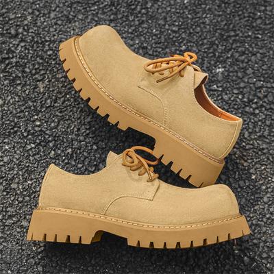 Modische Herbst- und Winterschuhe für Herren mit dicker Sohle Minimalistischer Retro-Britischer Stil Arbeit und Mode Party Freizeit Business Schnürschuhe