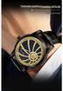 SANDA Men's Automatic Skeleton Watch with Starry Sky Dial, Luminous, Waterproof