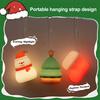 Christmas Night Light Bedside Touch Lamp with Color Changing Rechargeable Silicone Nightlight for Kids' Bedroom