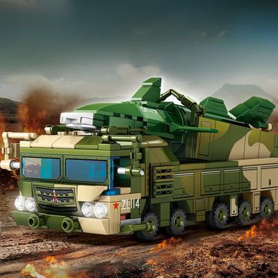 368pcs Military Series DF-17 Ballistic Missile Launch Vehicle Assembly Building Blocks Children's Toys No Box