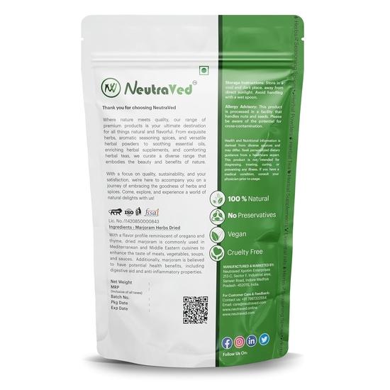 NeutraVed Marjoram Dried Leaves/Marjoram Herbs, with Rich Aroma and Flavor 70g