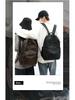 High-End Casual Waterproof Nylon Backpack: Fashionable, Lightweight Travel Bag for Men & Women, with Shoulder Straps & Laptop Compartment.