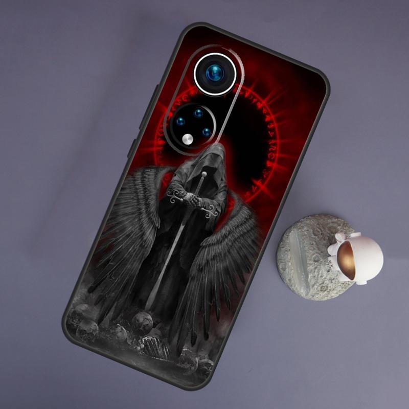 Grim Reaper Skull Skeleton For Huawei Honor Magic 5 Lite 70 50 X8 X9 a P20 P30 P40 P50 P60 Pro P Smart Nova 9 5T Case