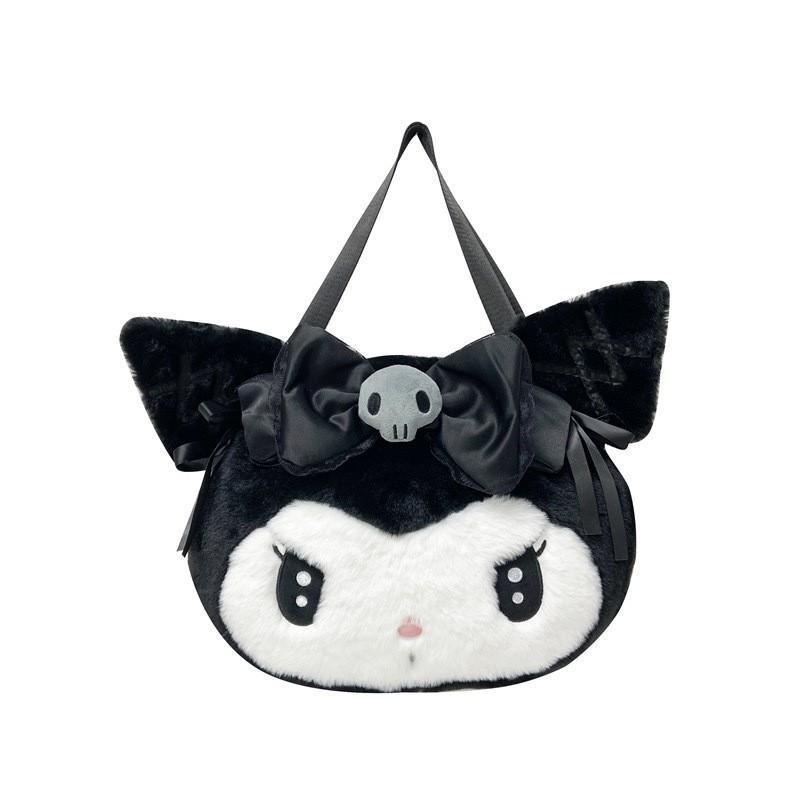 Kreskówkowa torba na ramię z pluszu Sanrio Kuromi My Melody o dużej pojemności do codziennego użytku