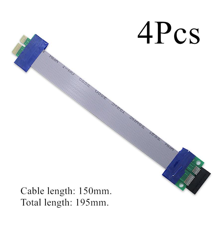 4 Pcs PCI-Express PCI-E 1x Riser Card Rxtender For Extend Flex Evacuation Cable
