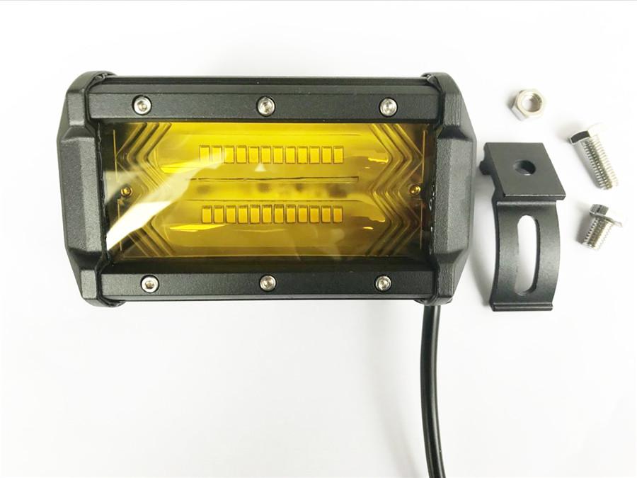1Pcs 4D 5" 72W Car LED Work Light Spot Lamp For Car Truck SUV OffRoad Pickup ATV