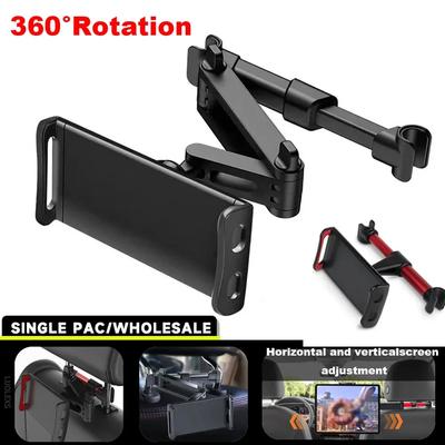 Suporte telescópico para celular e tablet, suporte giratório para banco traseiro de carro, apoio de cabeça para celular e tablet de 5 a 13 polegadas