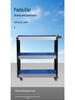 Three-Layer Movable Workshop Trolley for Auto Repair Tools and Parts Storage