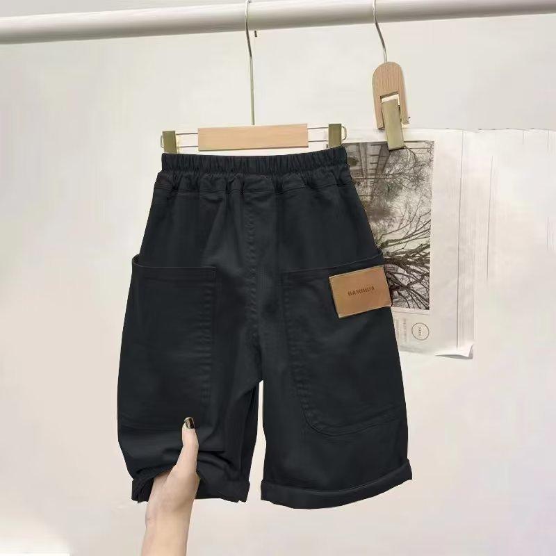 

Пять штанов в японском стиле, универсальные весенние детские штаны, трендовый минималистичный стиль Харадзюку, популярный ленивый стиль, большие размеры 110 чёрный