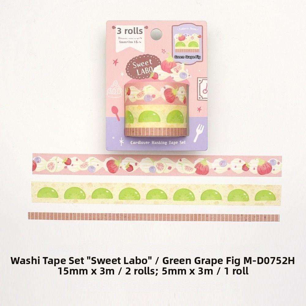 3 Stück Aufkleber Washi Papier Klebeband Set DIY Masking Tapes Niedliches dekoratives Klebeband Studenten