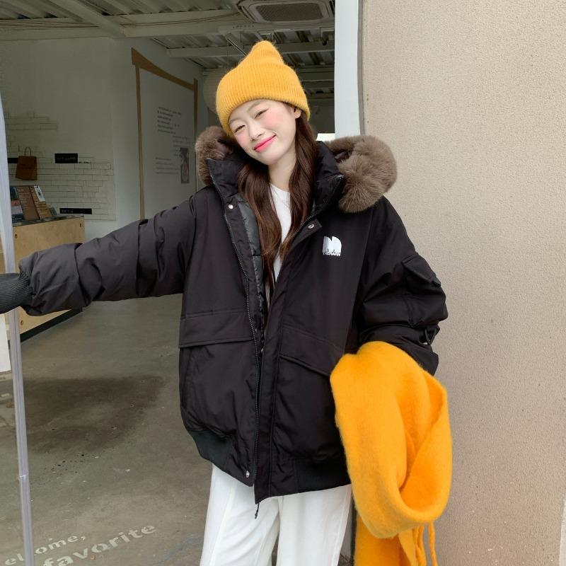 Tooling Cotton Clothes Women's Winter New Short, Small, Big Fur Collar Thickened Pie To Overcome Cotton-padded Clothes and Jackets Sports Models