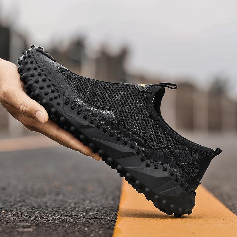 Summer Breathable Outdoor Casual Shoes Men Sneakers Antiskid Slip On Walking Shoes Moccasins Man Shoes