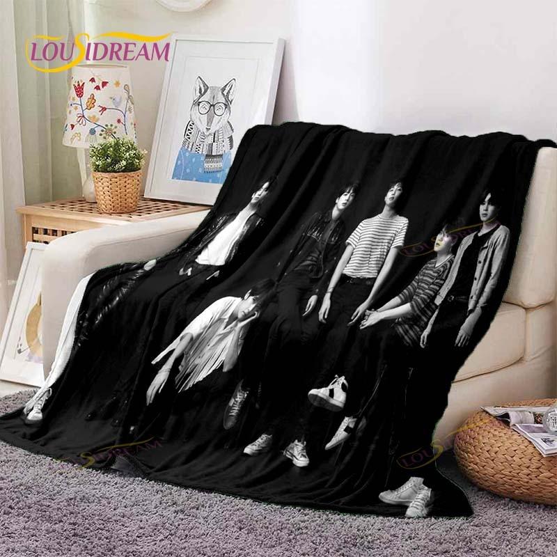 Kpop Bangtan Boys BTS Blanket Couch Quilt Cover Travel Bedding Outlet Throw Blanket Flannel Blanket Bedspread Picnic Blanket