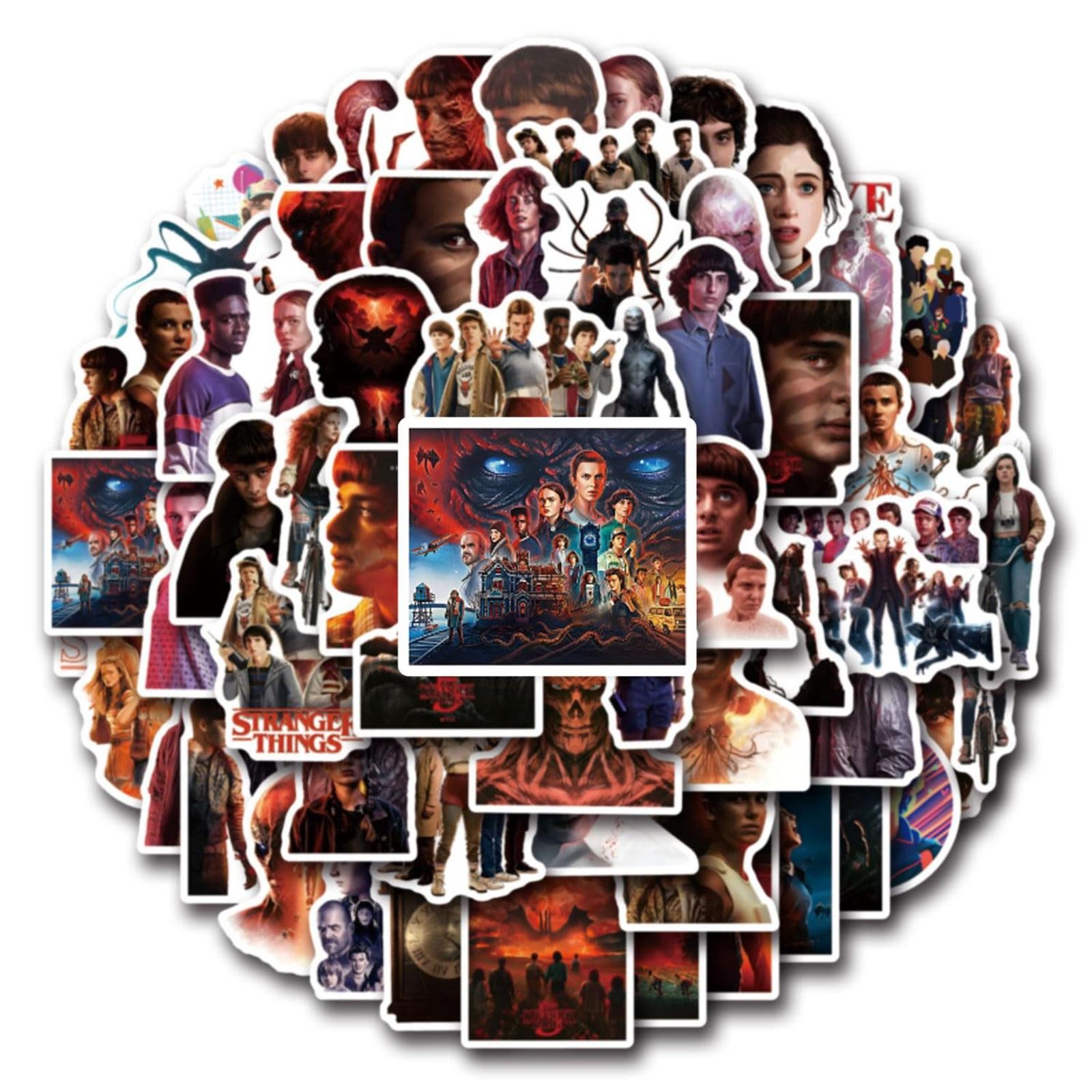 60 Наклеек на тему кино и телевидения, Американские сериалы, Детские ноутбуки, Наклейки для аккаунтов one size