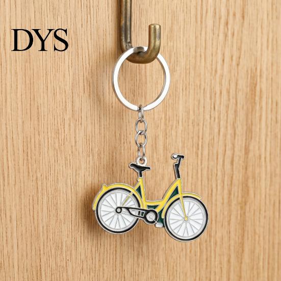 Schlüsselanhänger Vintage Fahrradschlüsselanhänger - Zinklegierung Mini-Fahrrad mit Retro-Tropfenmalerei, Künstlerisches Radsportgeschenk für Schlüssel & Rucksäcke Sportzubehör