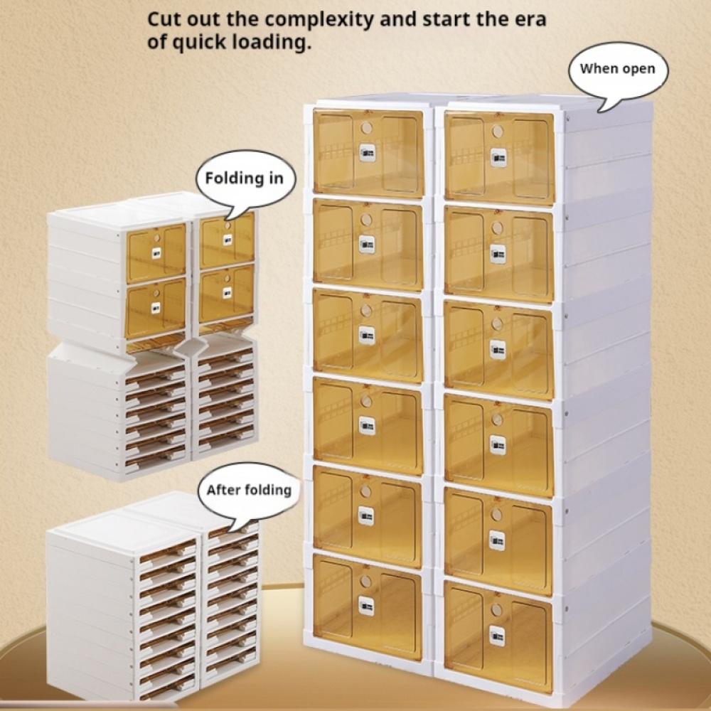 Dulap pliabil pentru pantofi Raft transparent pentru pantofi Dulap de depozitare rezistent la praf de capacitate mare Simplitate Cutie de pantofi cu mai multe straturi pentru dormitor