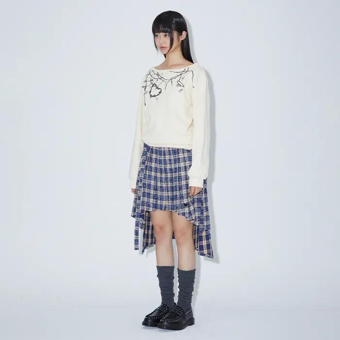 LOOSE KNIT KNEE SOCKS CHARCOAL BR4AK002