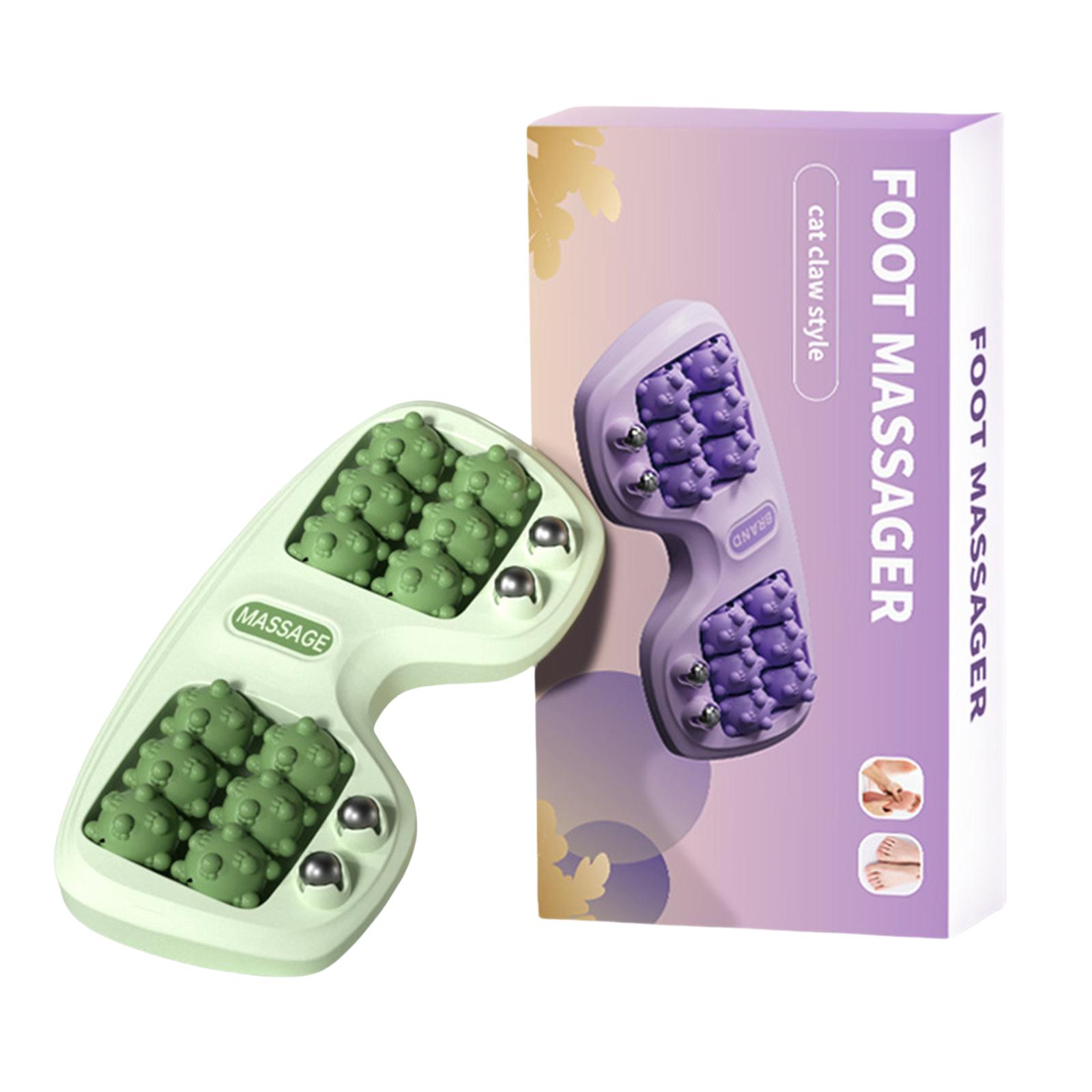 

Portable Dual Foot Roller Massager Multi-Point Magnetic Bead Foot Massage Roller Foot Therapy Rubbing Relief Plantar Fasciitis зелёный