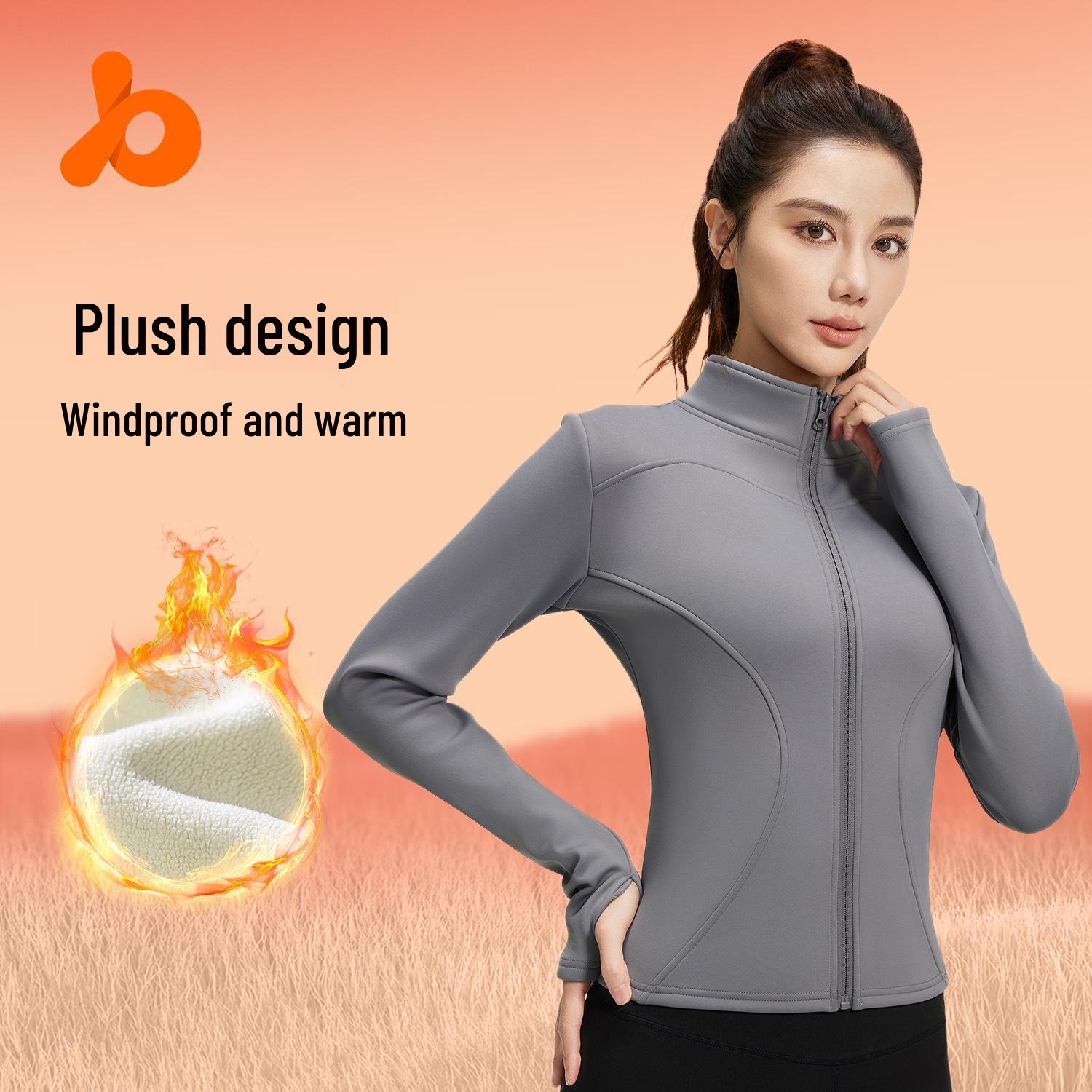 

Juyitang Velvet-Lined Yoga and Fitness Jacket for Autumn/Winter XXL