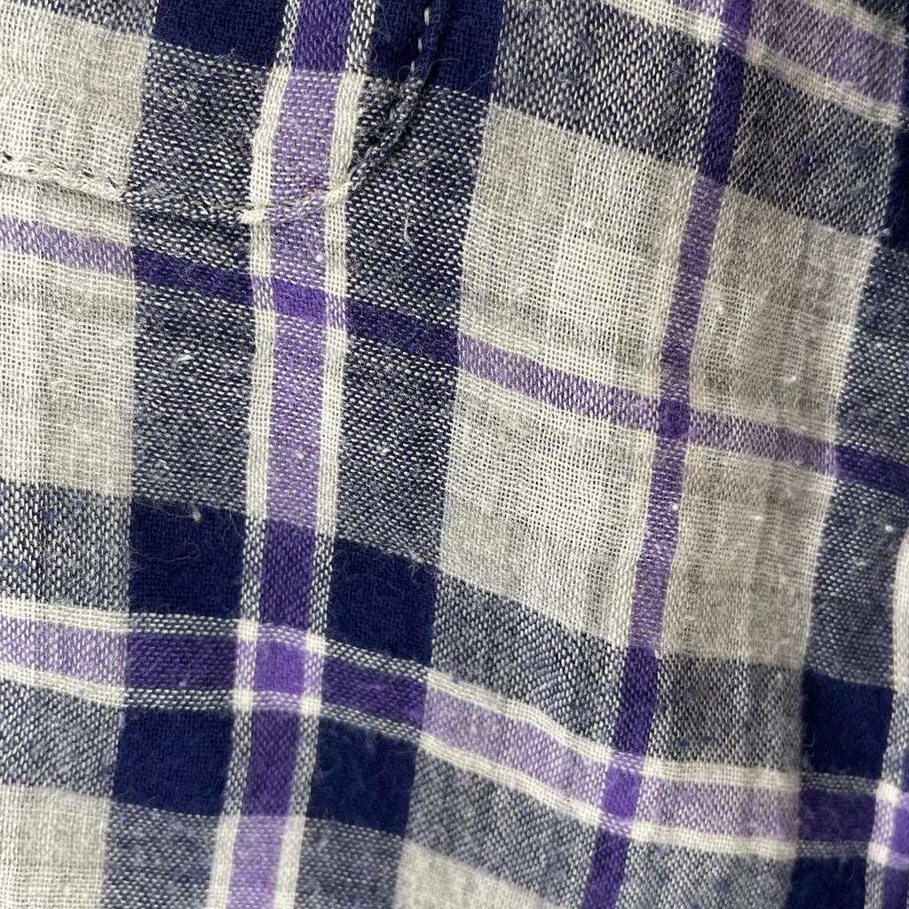 URBAN RESEARCH check Long sleeve shirt purple mens M used