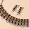 European Retro Multi-layer Gold Gemstone Jewelry Set