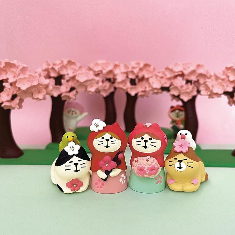 Cherry Blossom Cat Resin Craft With Cute Cat Figurine For Collectors And Gift Ideas