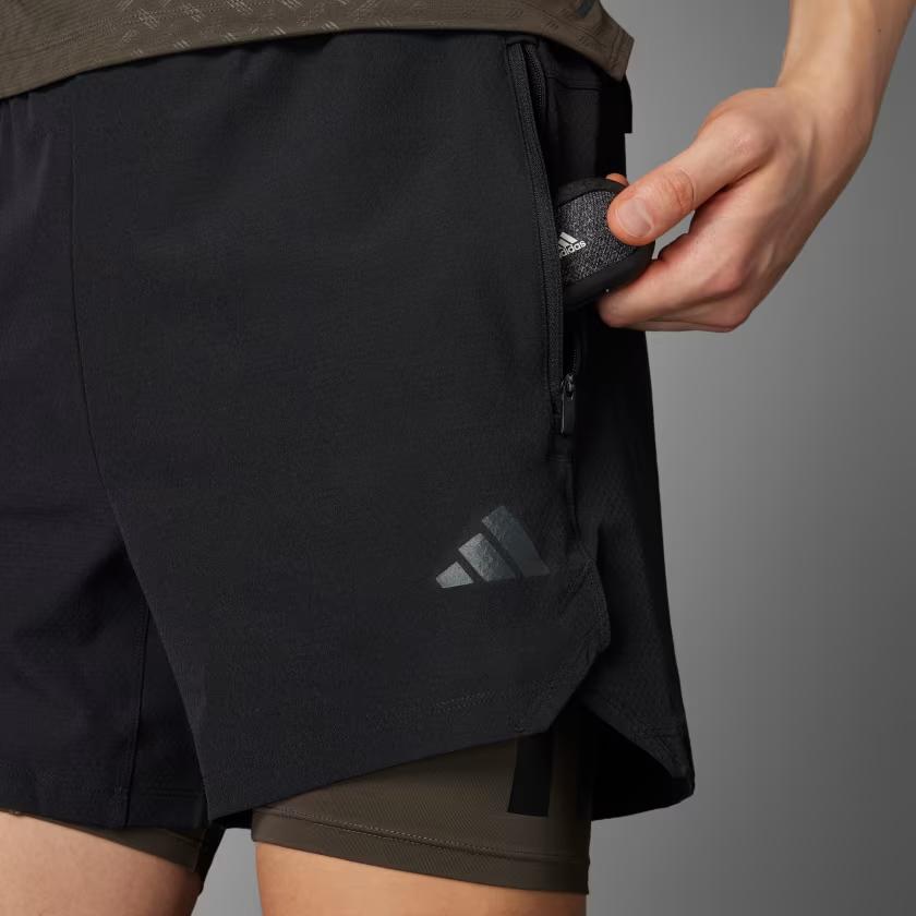 Adidas Power Workout Two-In-One Shorts Men Shorts Black Carbon IV6113