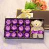 New Valentine's Day Bear Gift Box Gift Rose Gift Small Gift 12 Soap Flower