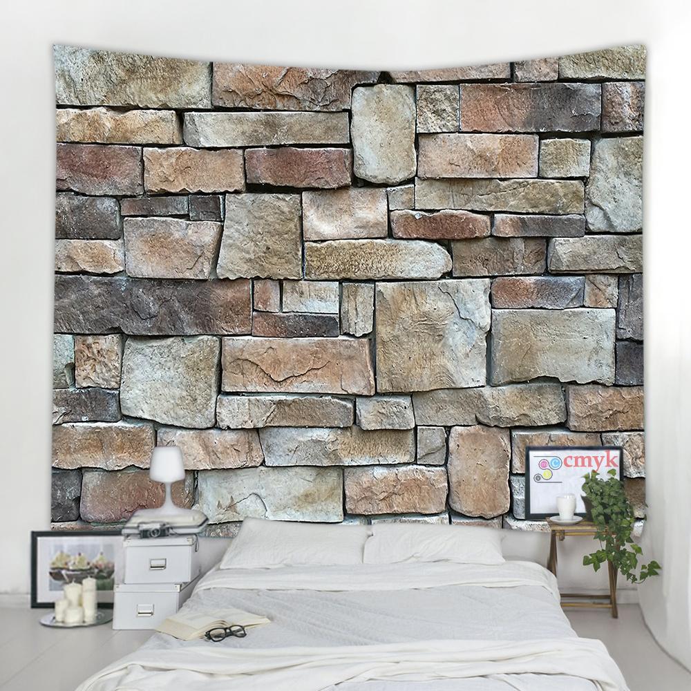 3d Printing Brick Stone Wall Tapestry Visual Art Decoration Tapestry Boho Tapestry Bedroom Dorm Room Home Decor
