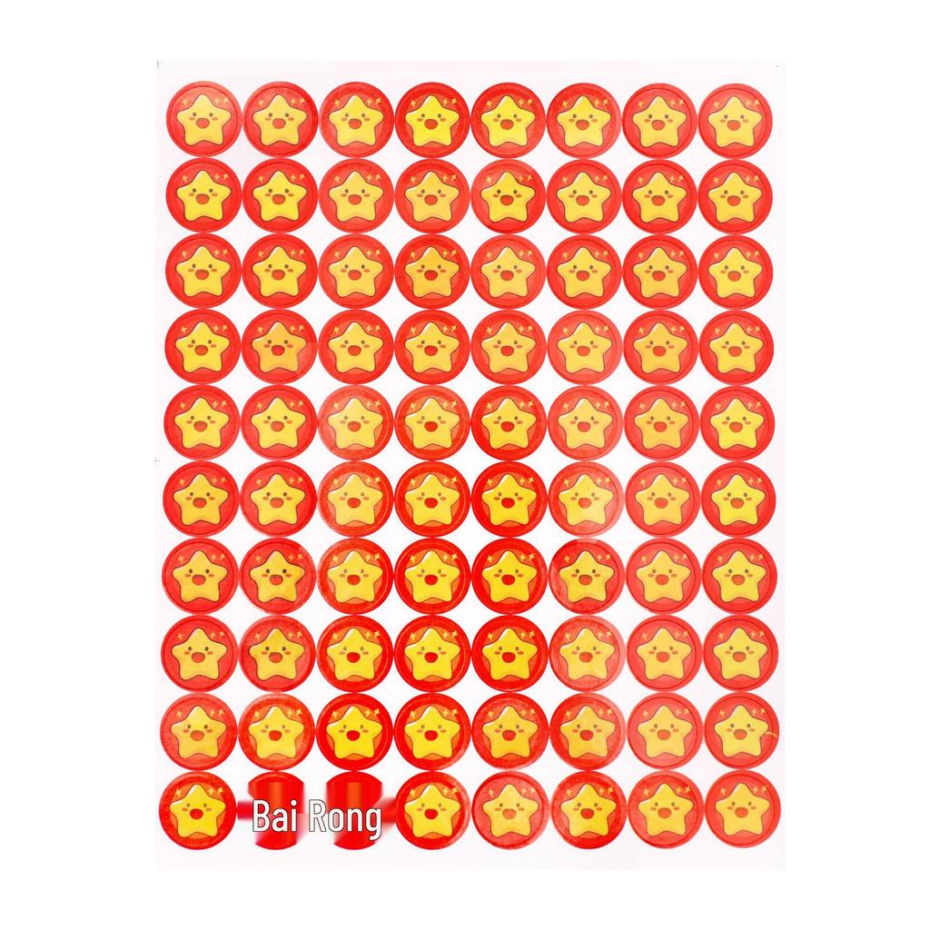 Little Red Flower Reward Stickers: Cute Thumbs Up and Smiley Face Praise Stickers for Elementary and Kindergarten Students