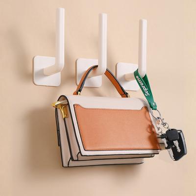 L-Shaped Adhesive Hooks – Drill-Free Heavy-Duty Wall Hooks for Kitchen Storage