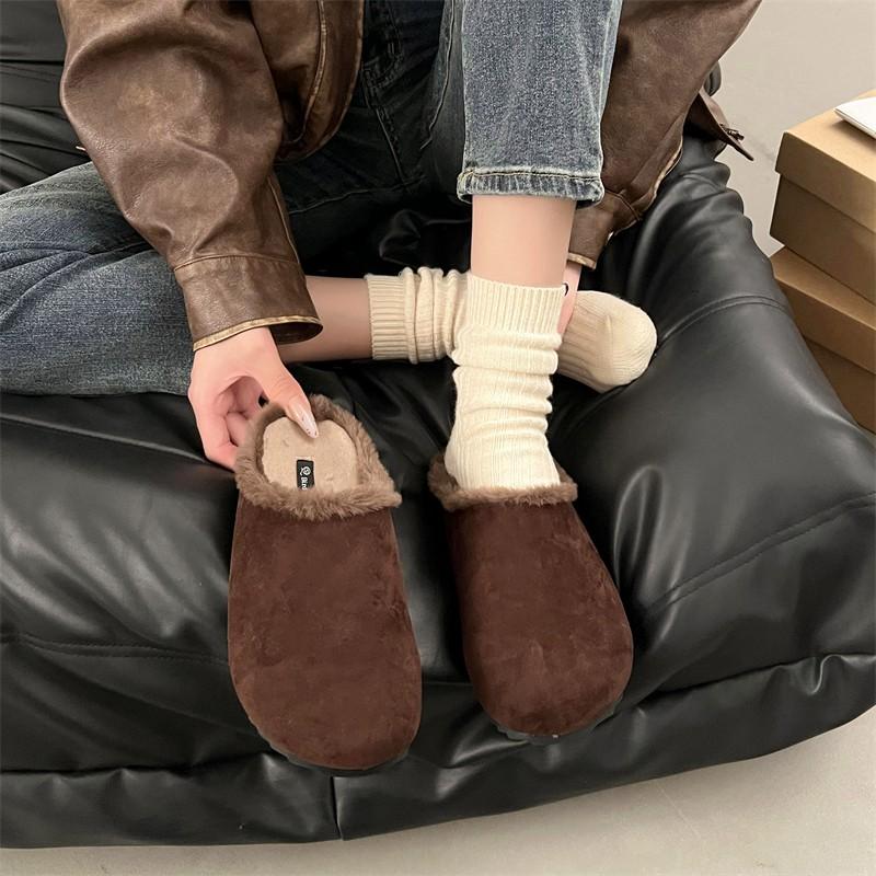 Fashion Spring Summer Slippers Soft Flax Simple Cute Warm Home Men Women House Floor Indoor Slides Fur Cross Fat Dudu Shoes Room Flat