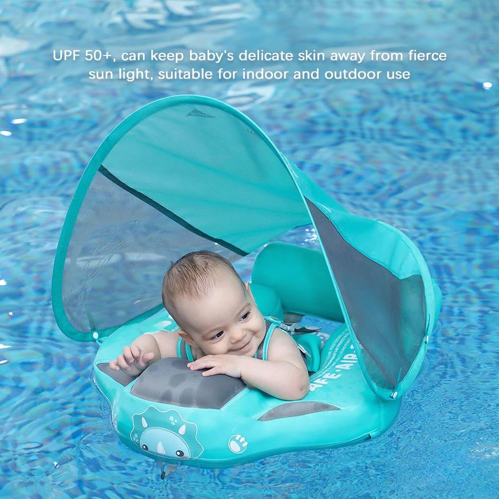 Baby Swim Float Non-inflatable Waterproof Baby Swimming Float Ring Skin-friendly Swim Trainer with Tail Float for 3-24 Months Baby Boys Girls Infant