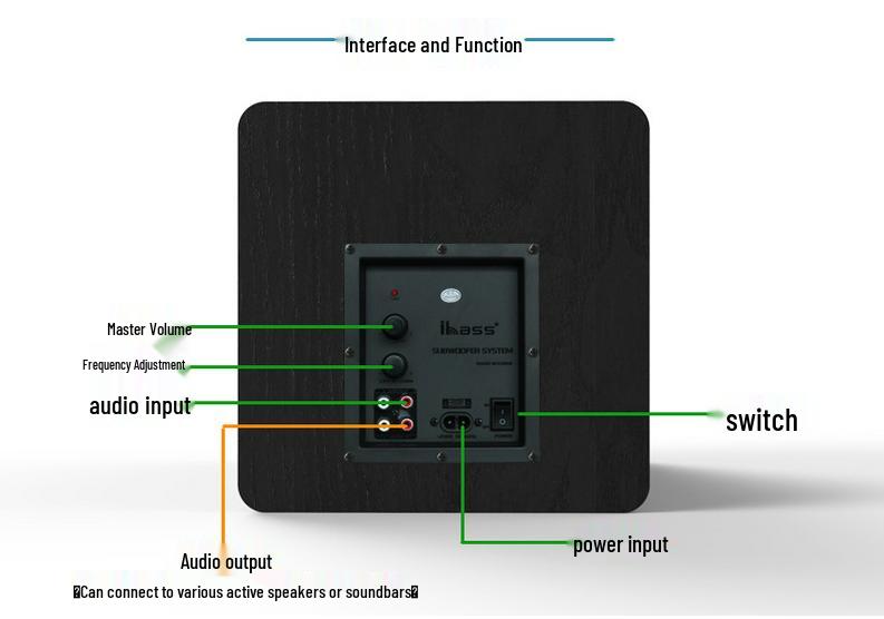 Tianlai TL-D10 10" Active Subwoofer for KTV, Conference Rooms, and Home Performance.