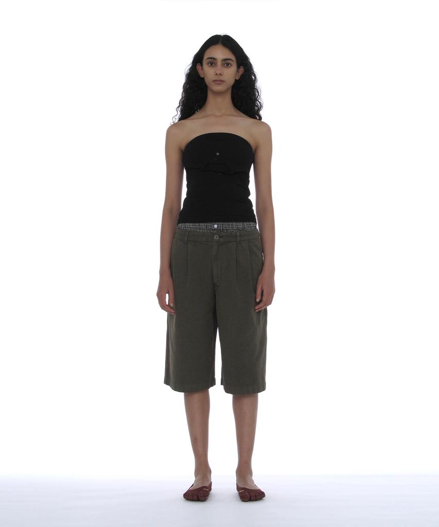 PARTIMENTO WOMEN Deconstructed Strapless Top_Black