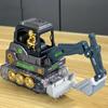 Press Gear Construction Vehicle Toy Realistic Kids Excavator Engineering Car Toy with Movable Digging Arm Toddlers Boys Educational Digger Truck