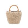 Lesportsac First Warm Beige Fur Extra Small Bamboo Tote Bag [1063.Hb89]